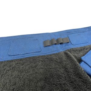Double Panel Mini Pockets Utility Blue Handy Apron